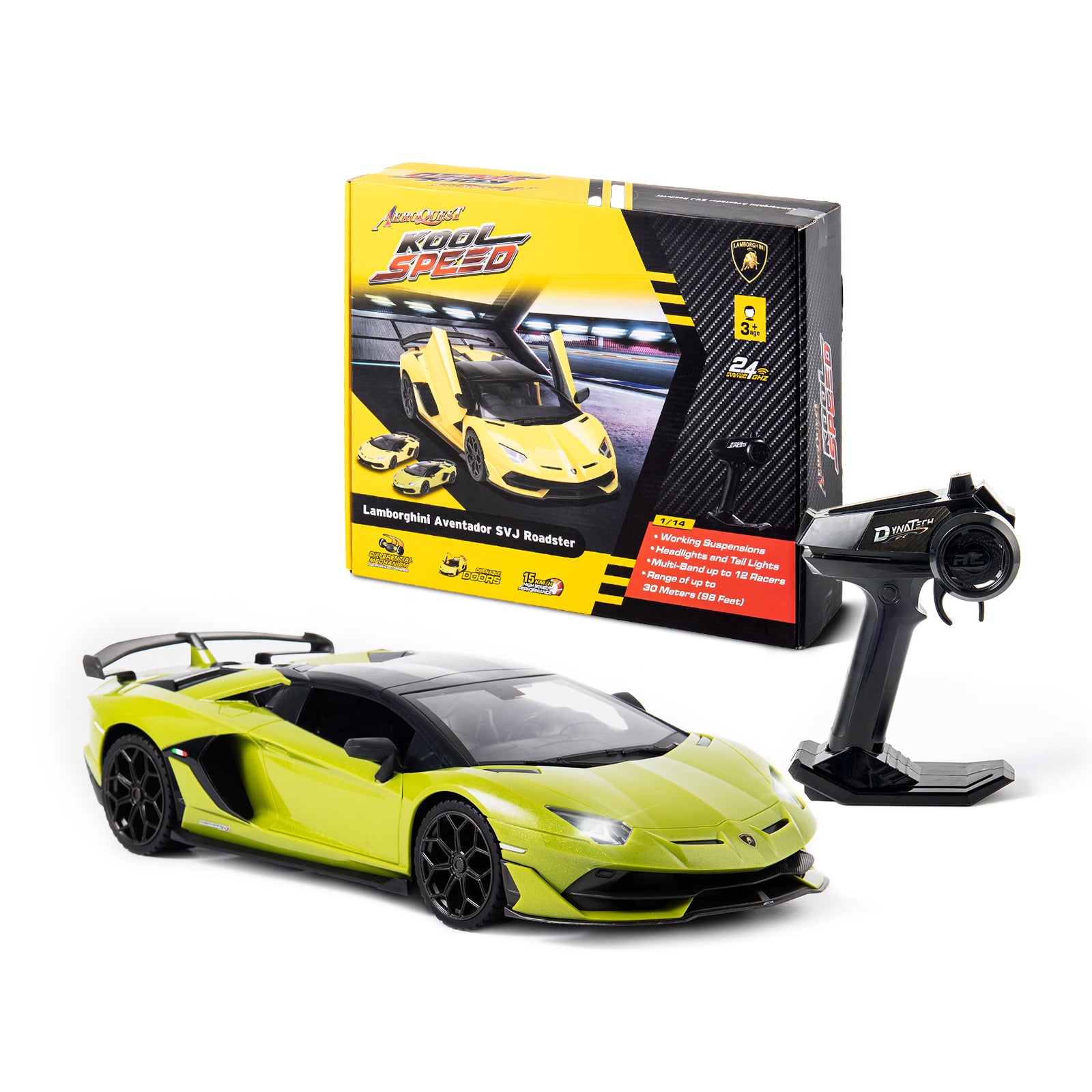 AEROQUEST 1:14 2.4GHz R/C High Speed Licensed Lamborghini Aventador SVJ Roadster