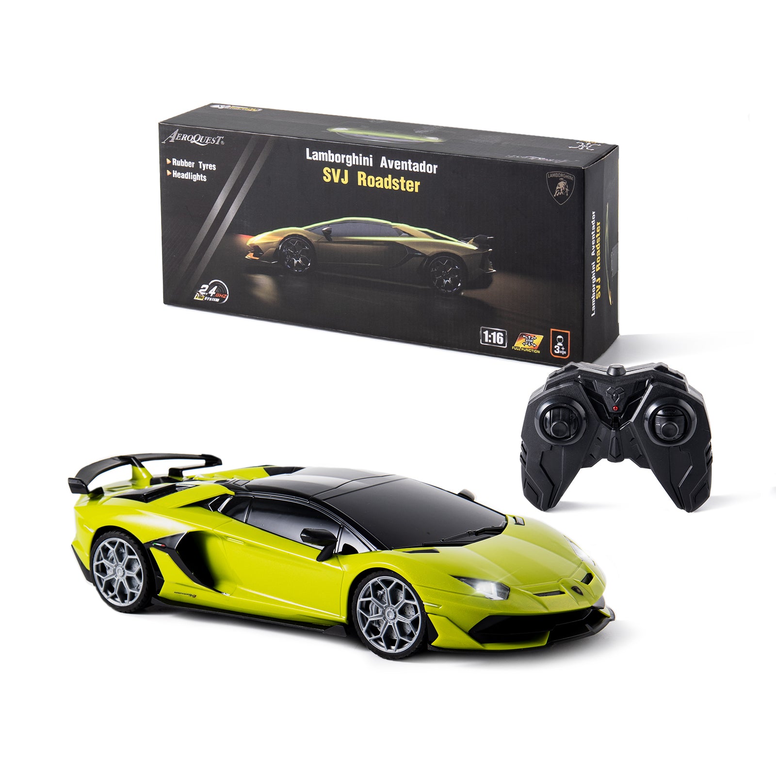 AEROQUEST 1:16 2.4GHz R/C Licensed Lamborghini Aventador SVJ Roadster - P&C Toys