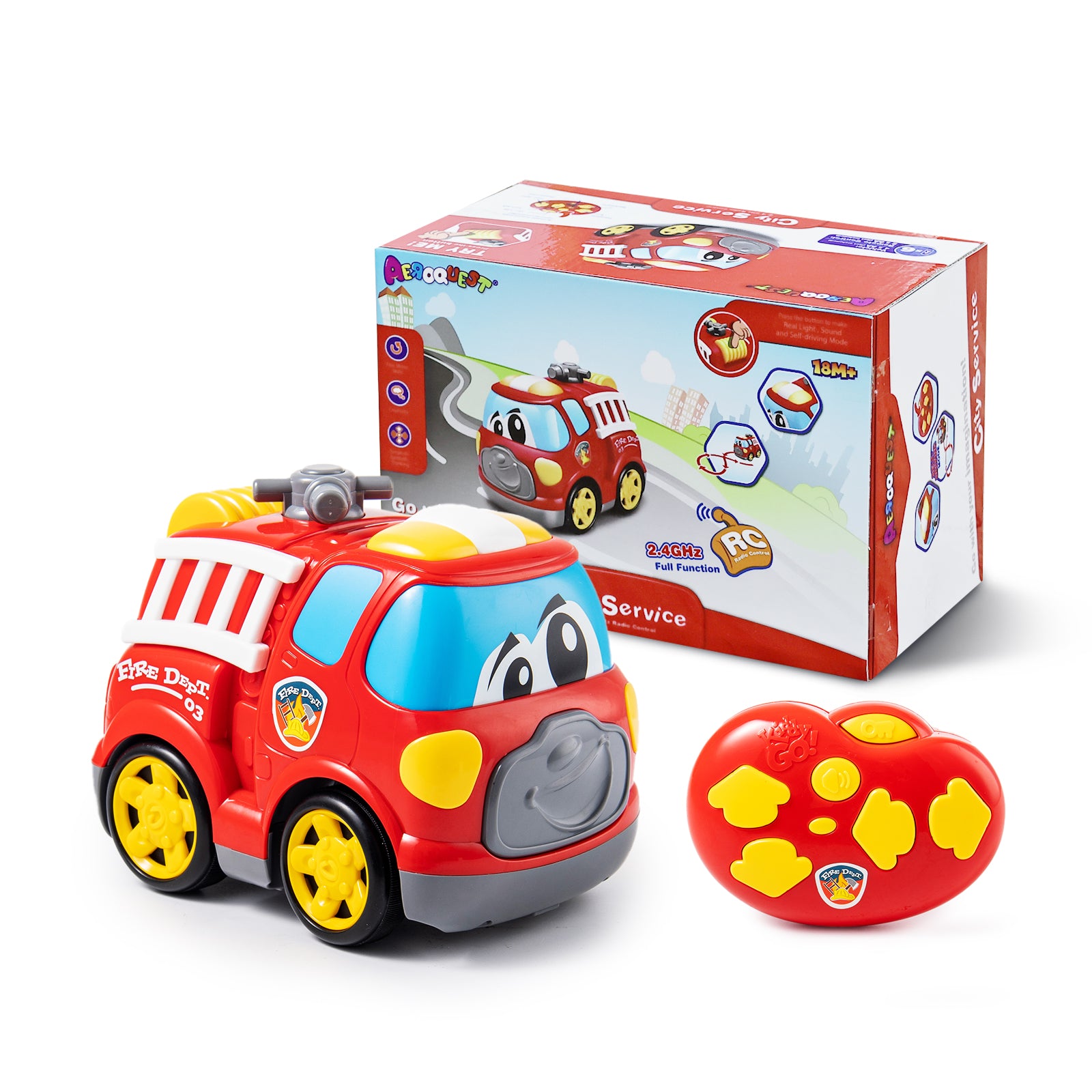 AEROQUEST 2.4GHz R/C Fire Truck - P&C Toys