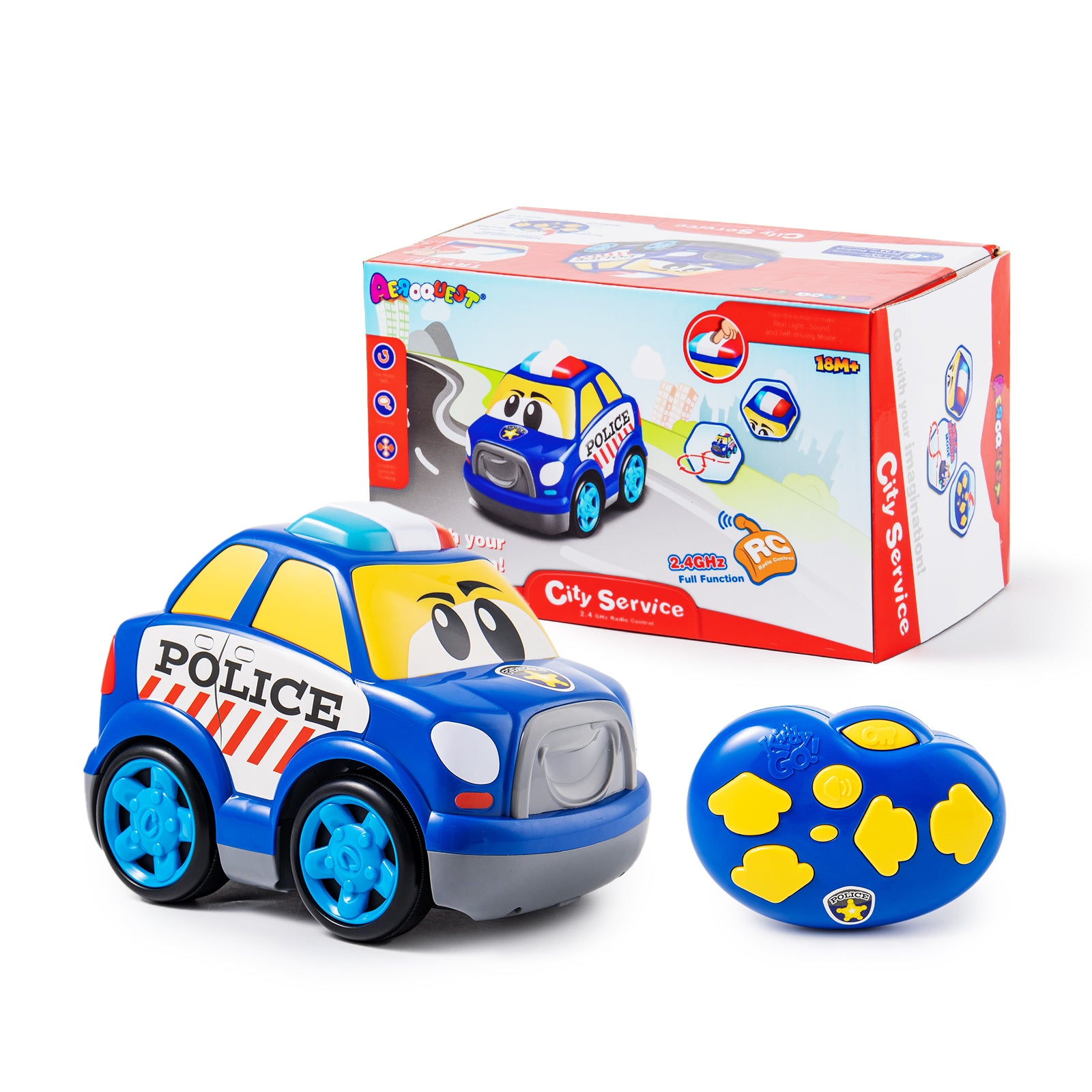 AEROQUEST 2.4GHz R/C Police Car - P&C Toys
