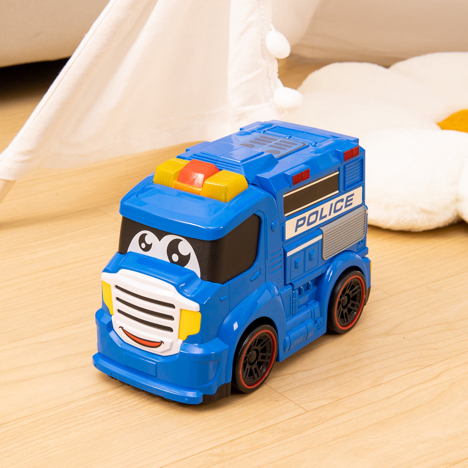 AEROQUEST 2CH I/R Control Police Truck with Light and Sound - P&C Toys