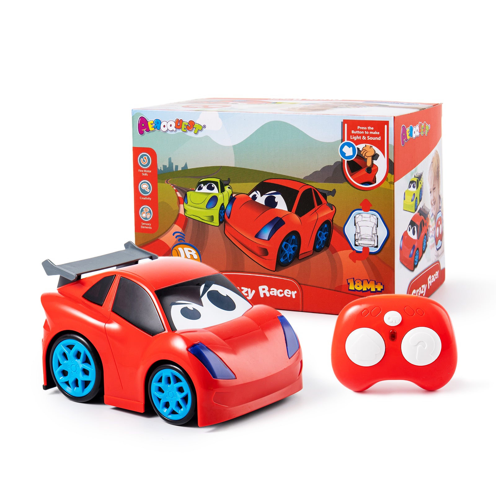AEROQUEST 2CH I/R Control Sport Car with Light and Sound - P&C Toys