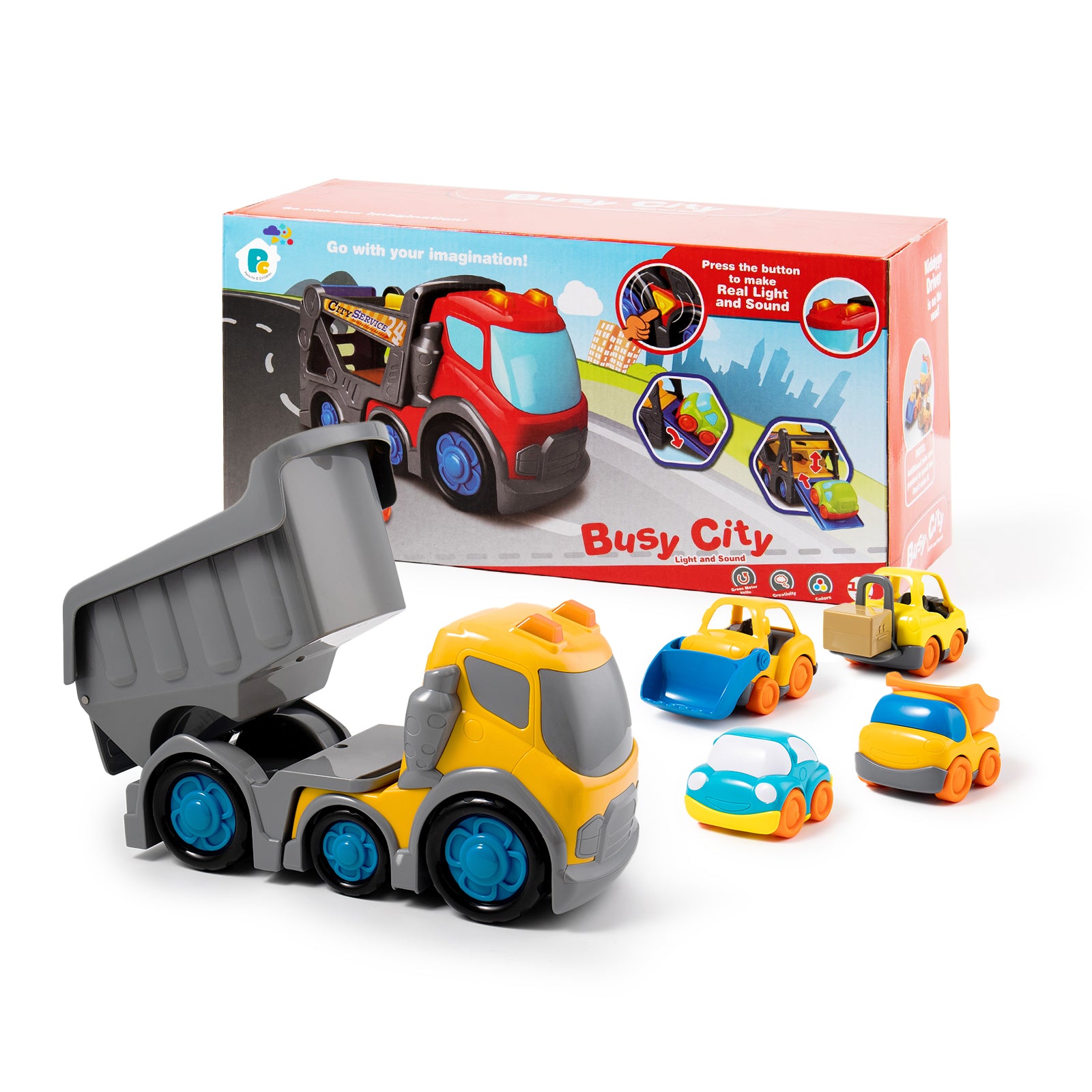 P&C Toys 12.2" Freewheel Dump Truck Set - P&C Toys