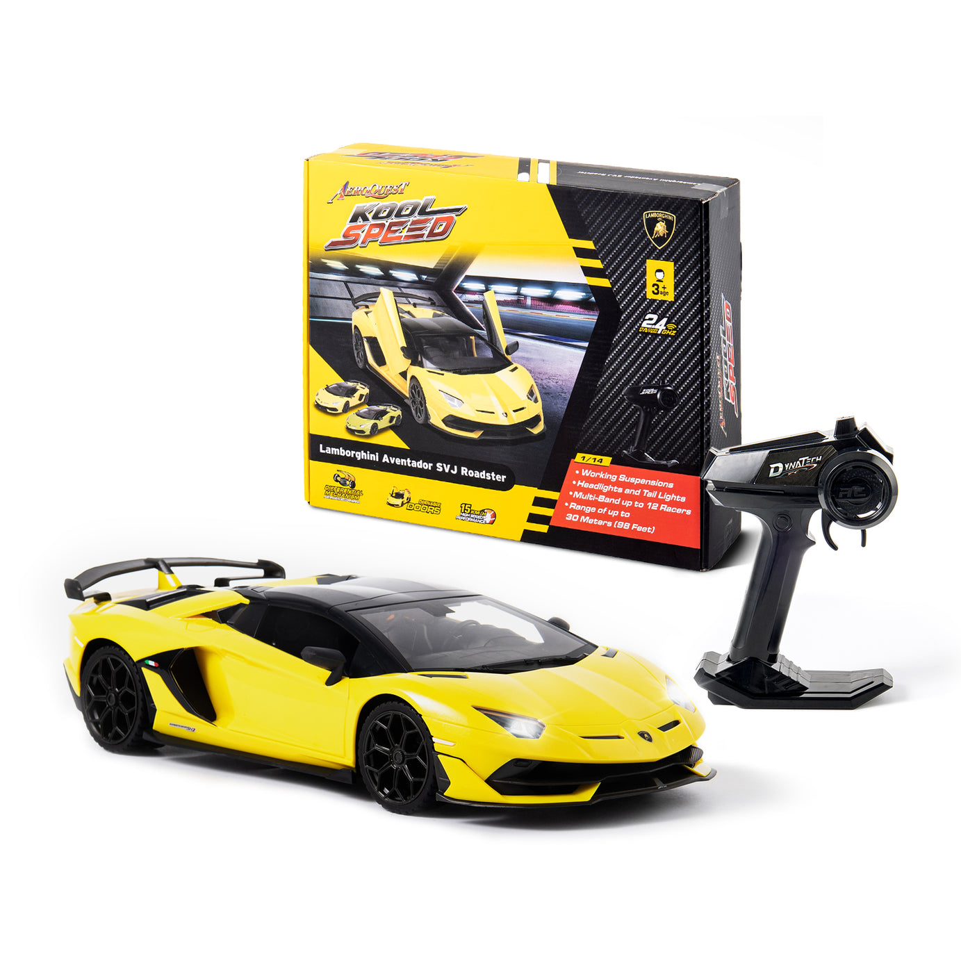 AEROQUEST 1:14 2.4GHz R/C High Speed Licensed Lamborghini Aventador SVJ Roadster