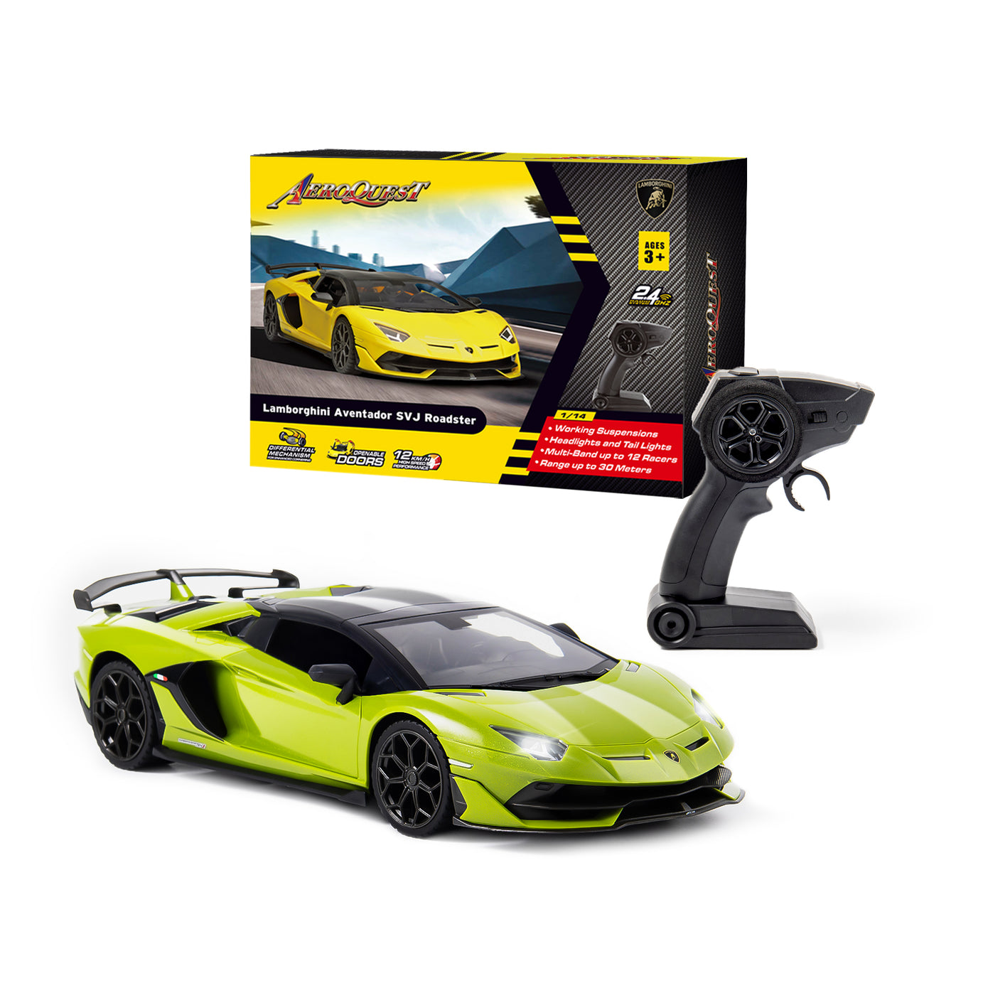 P&C TOYS 1:14 2.4GHz R/C High Speed Licensed Lamborghini Aventador SVJ Roadster