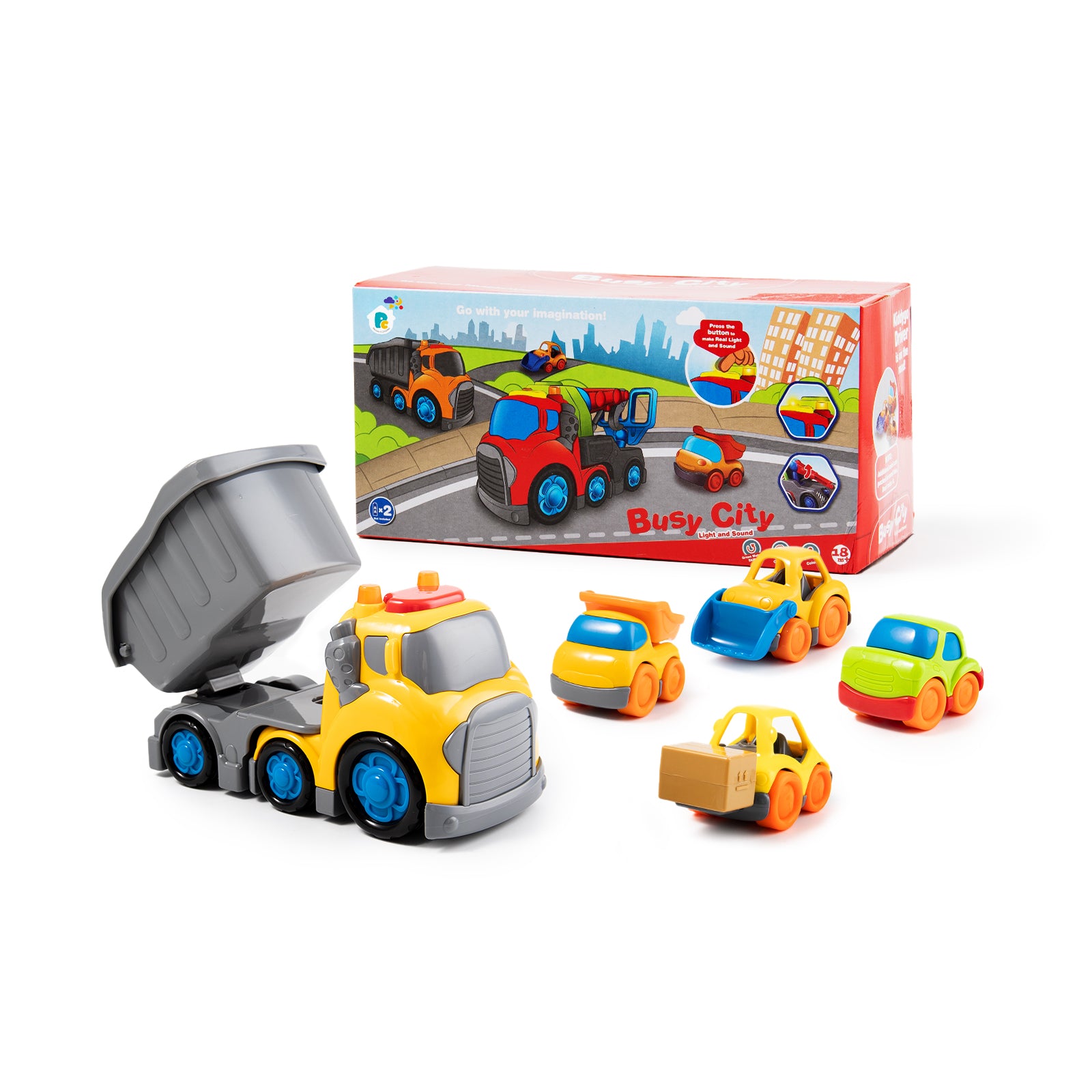 P&C Toys 7.6" Freewheel Dump Truck Set