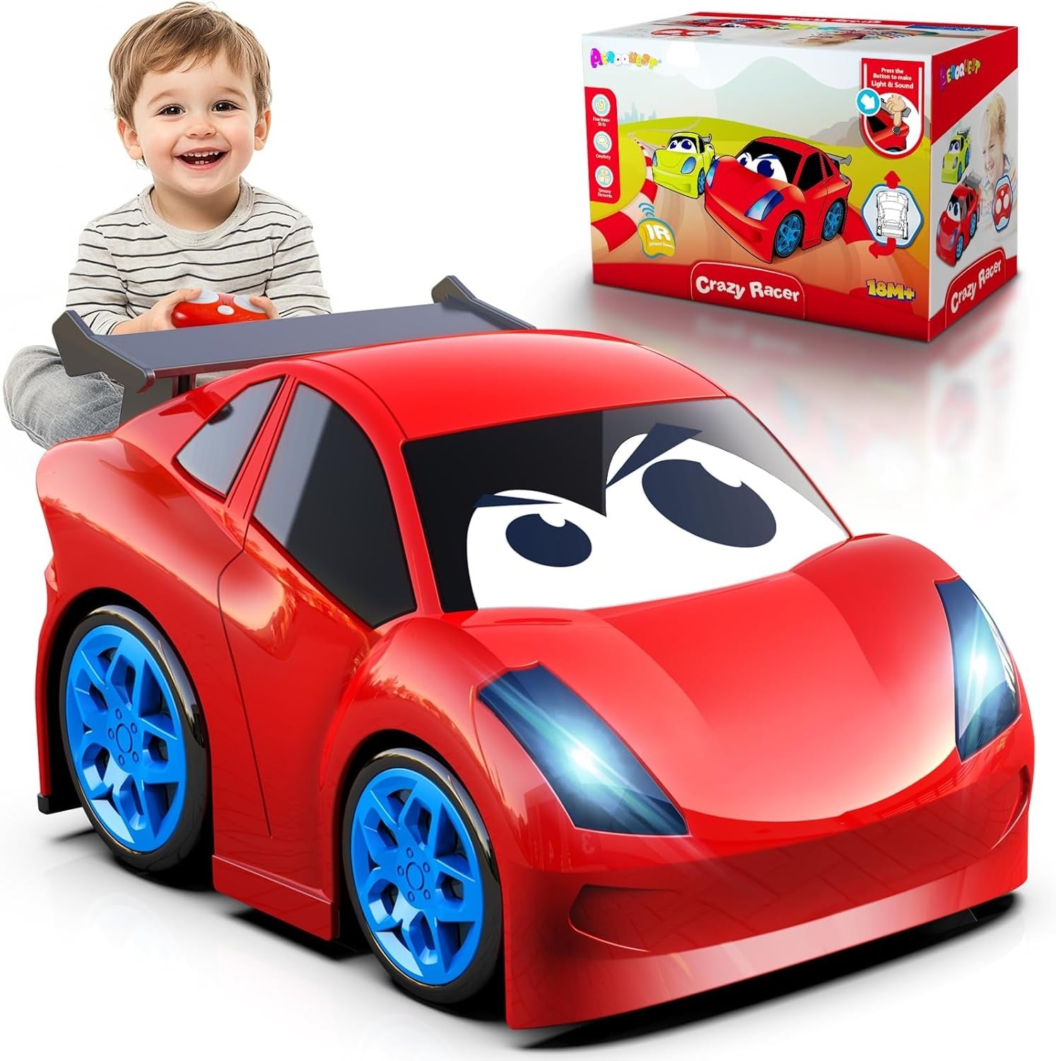 AEROQUEST Remote Control Car for Toddlers -Red