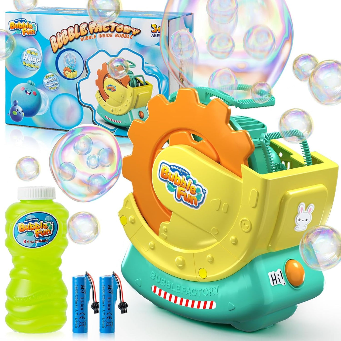 Rechargeable Automatic Bubble Machine for Kids