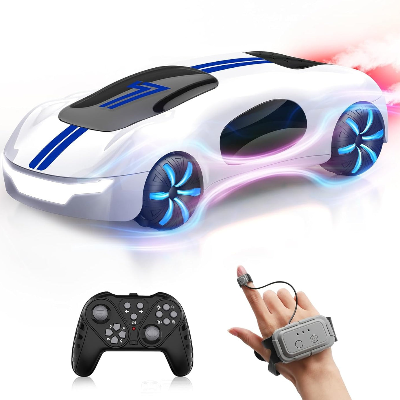 AEROQUEST Gesture Sensing RC Stunt Car (White)