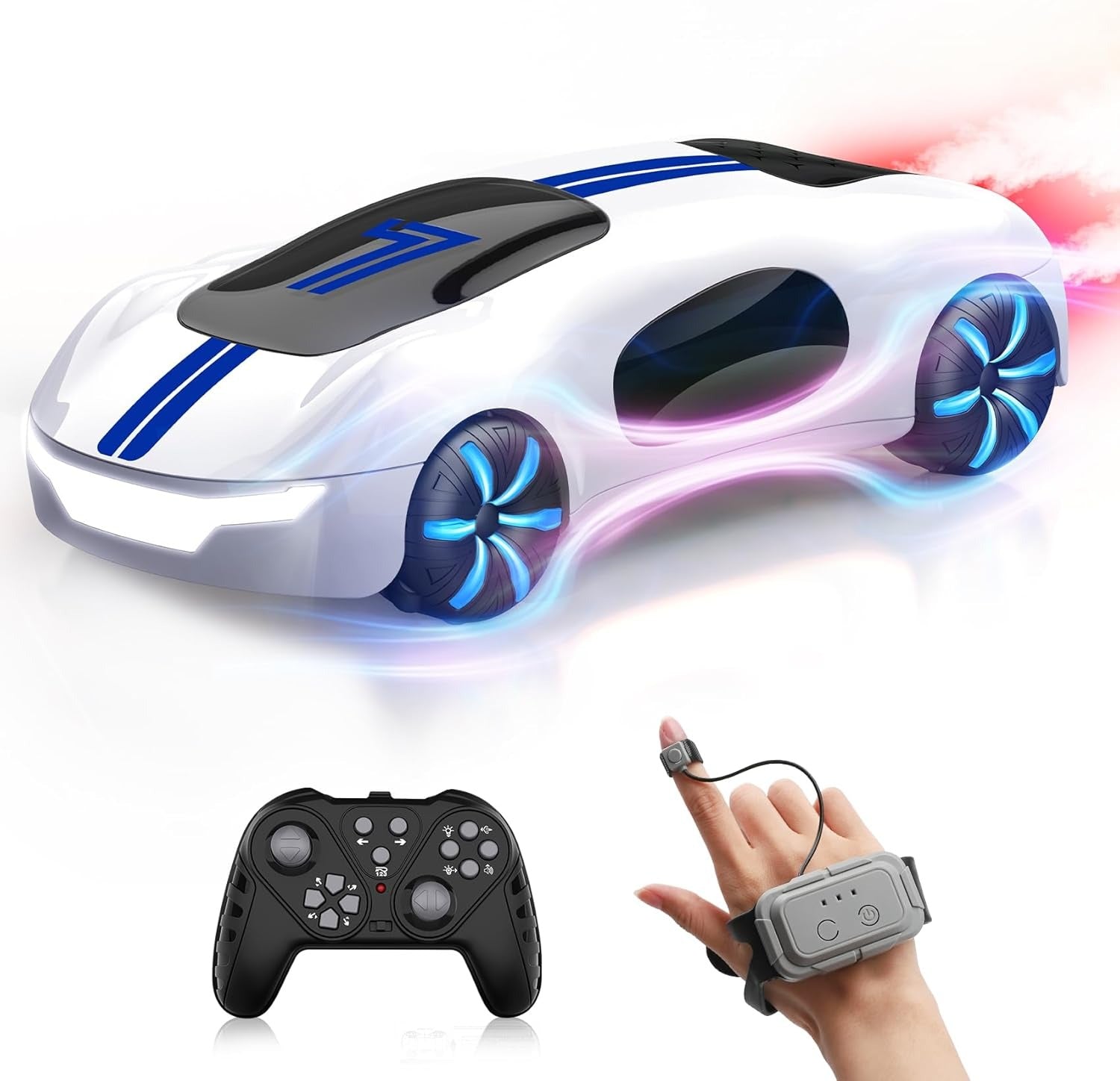 AEROQUEST Gesture Sensing RC Stunt Car (White)