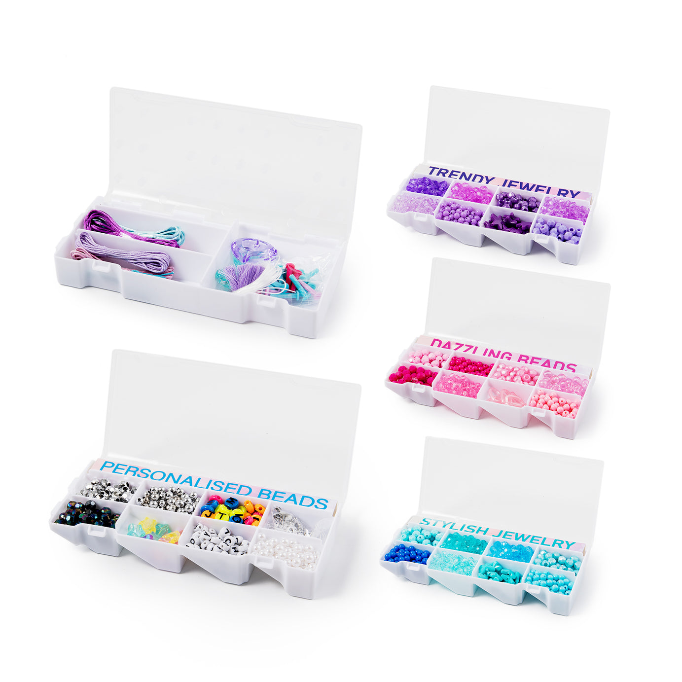 P&C Toys 3200pcs Beads & Bracelet Making Kit with Rotating Tower