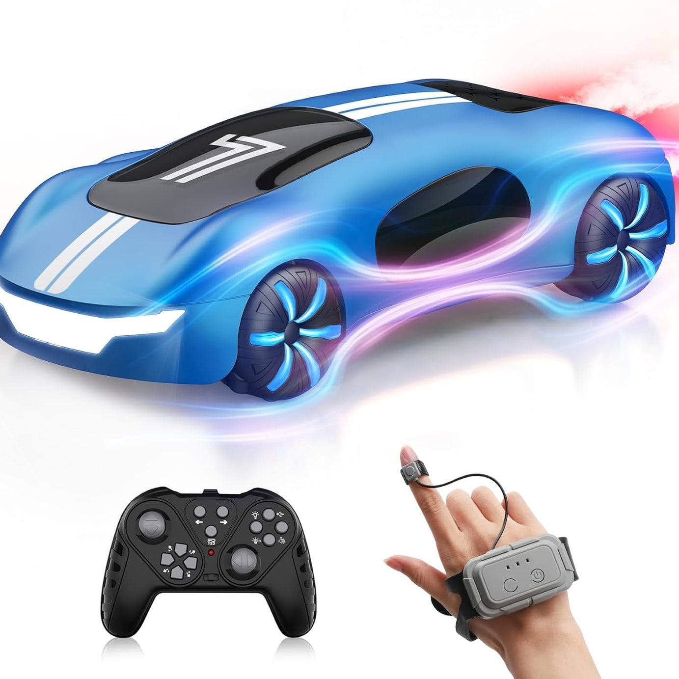 AEROQUEST Gesture Sensing RC Stunt Car (Blue)