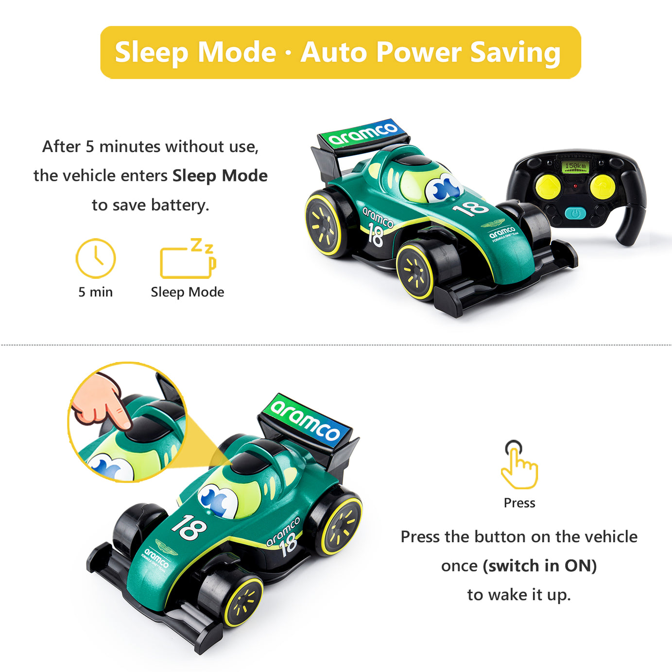  AEROQUEST 2.4GHz 2CH My 1st Aston Martin F1® Team RC Racer - P&C Toys 
