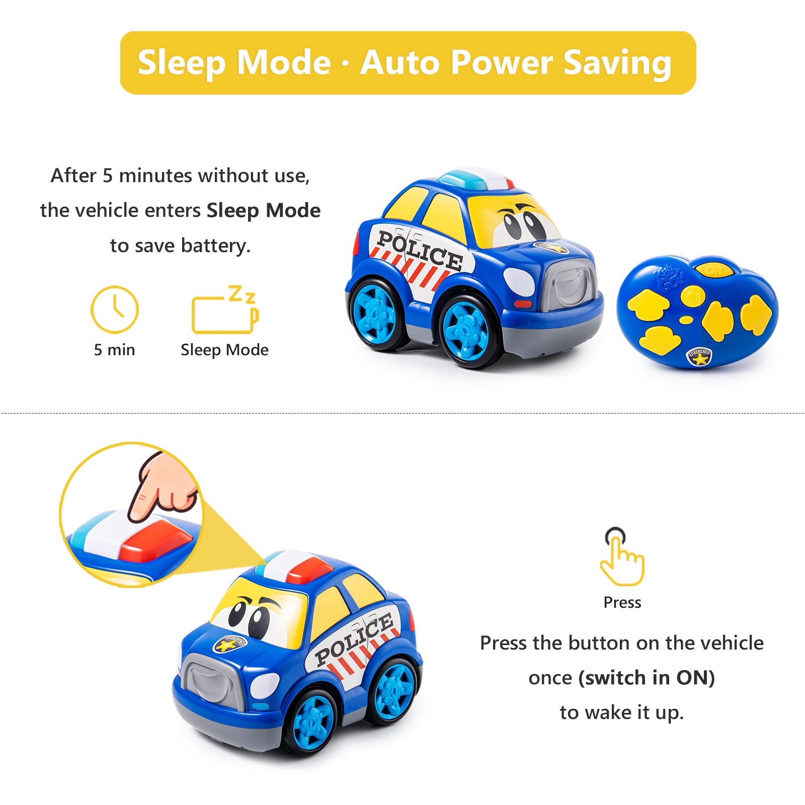  AEROQUEST 2.4GHz R/C Police Car - P&C Toys 