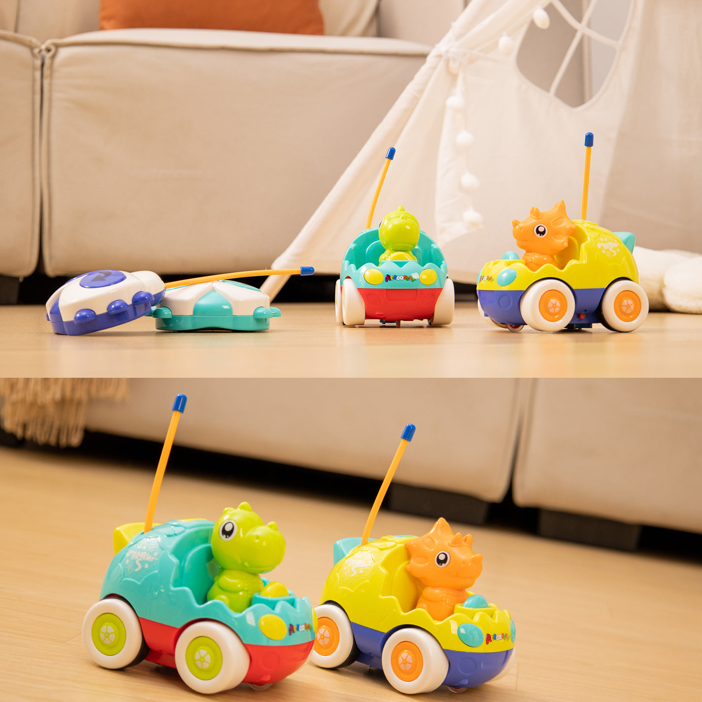  AEROQUEST 2 Pack Dinosaur RC Cars - P&C Toys 