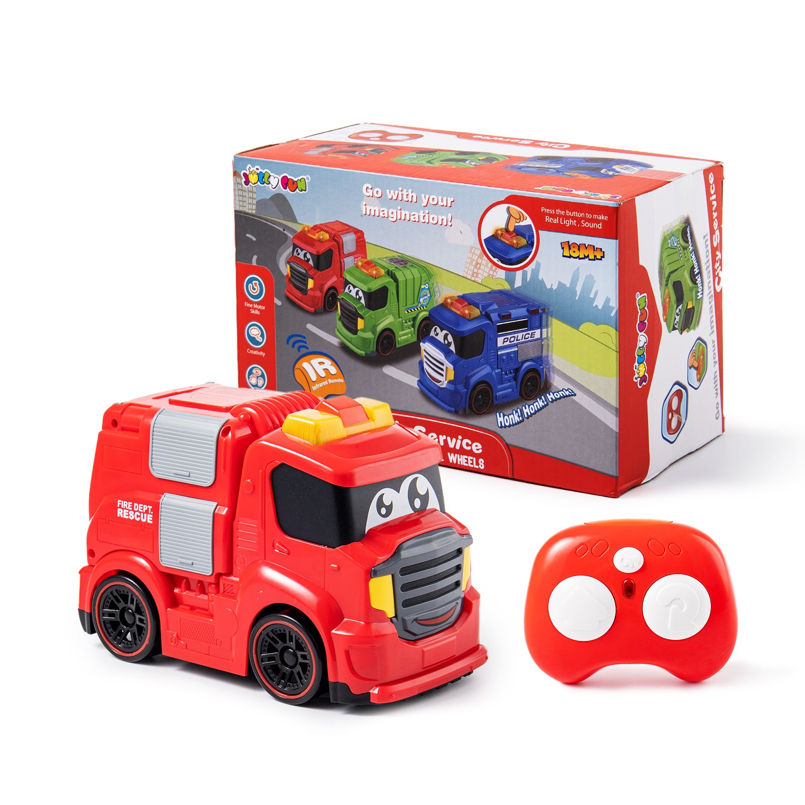  AEROQUEST 2CH I/R Control Fire Engine with Light and Sound - P&C Toys 