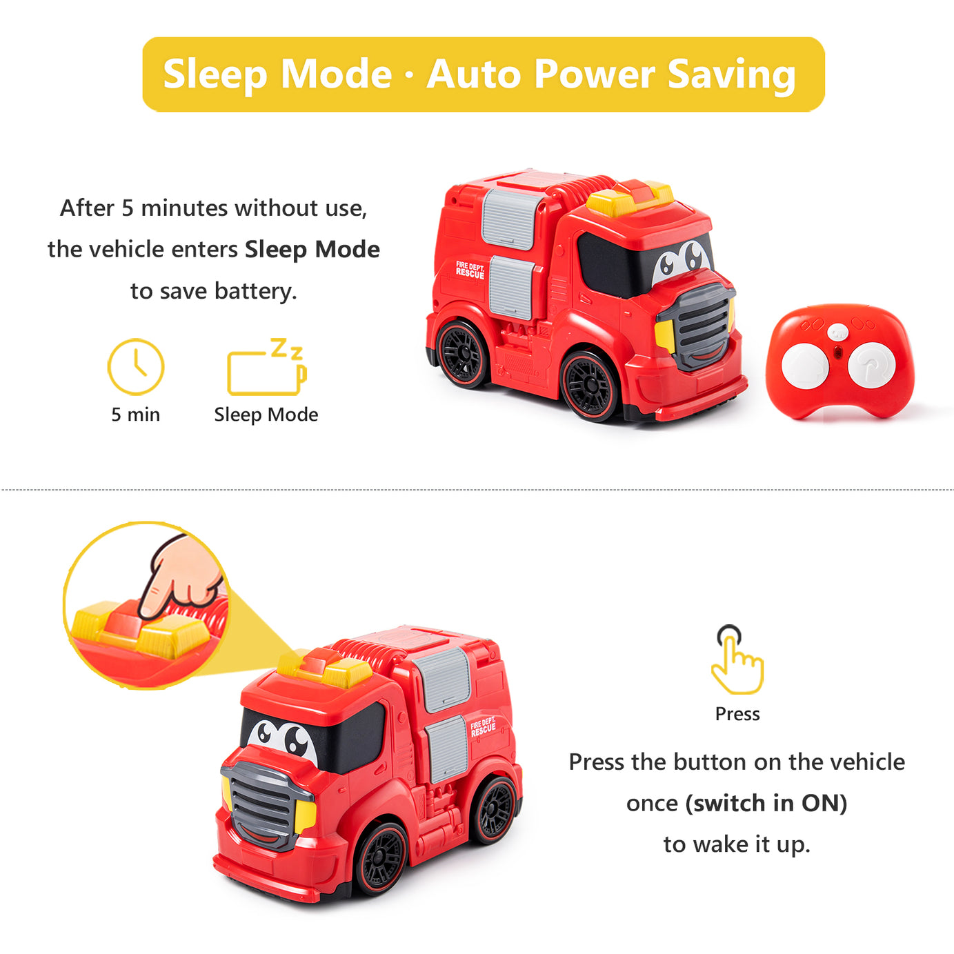  AEROQUEST 2CH I/R Control Fire Engine with Light and Sound - P&C Toys 