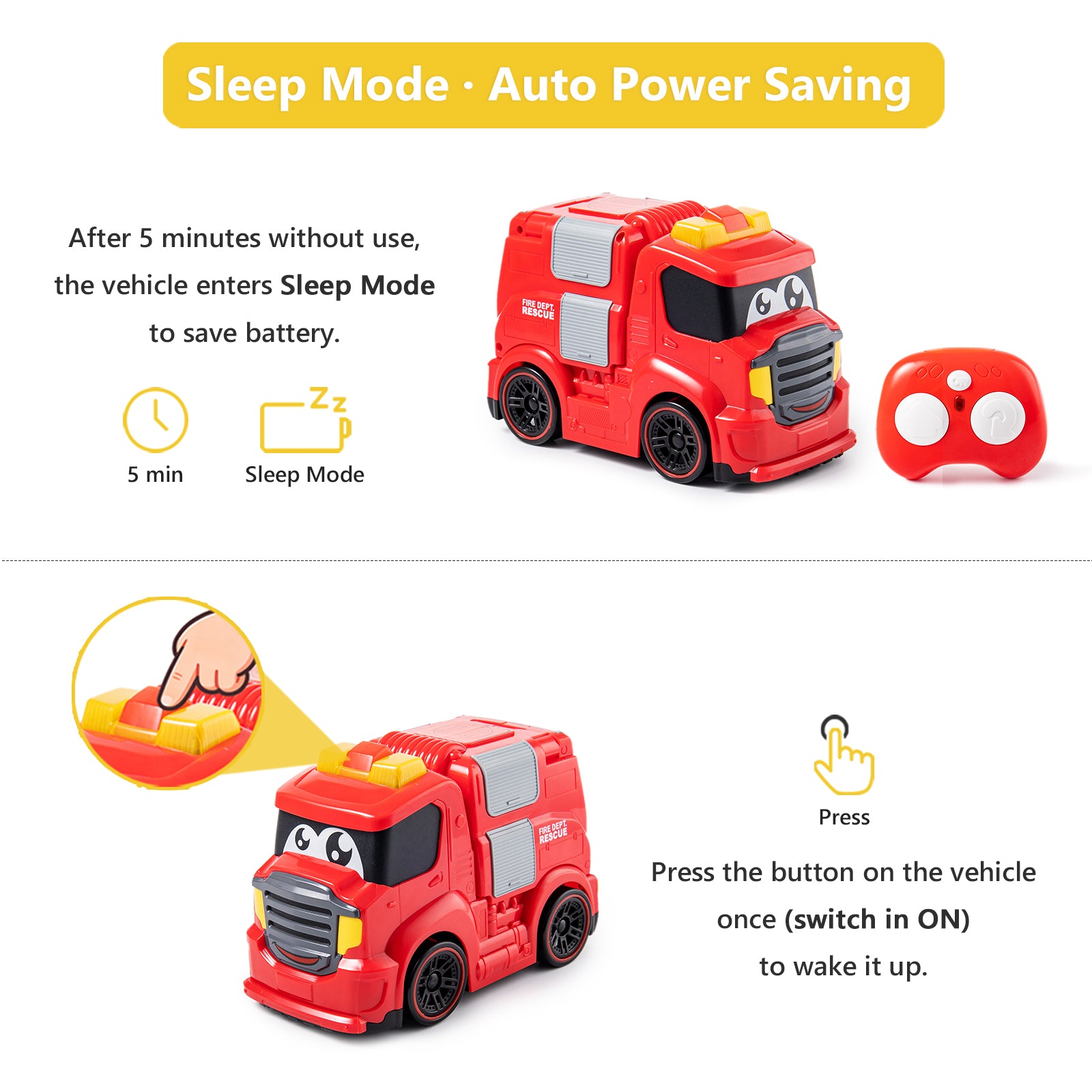 AEROQUEST 2CH I/R Control Fire Engine with Light and Sound - P&C Toys 