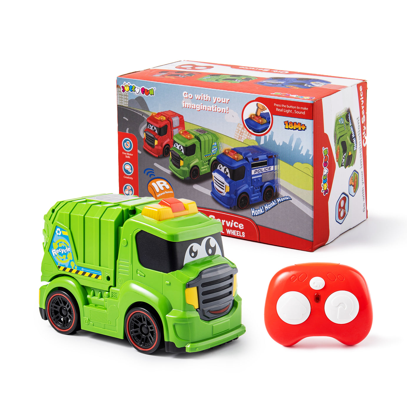  AEROQUEST 2CH I/R Control Garbage Truck with Light and Sound - P&C Toys 