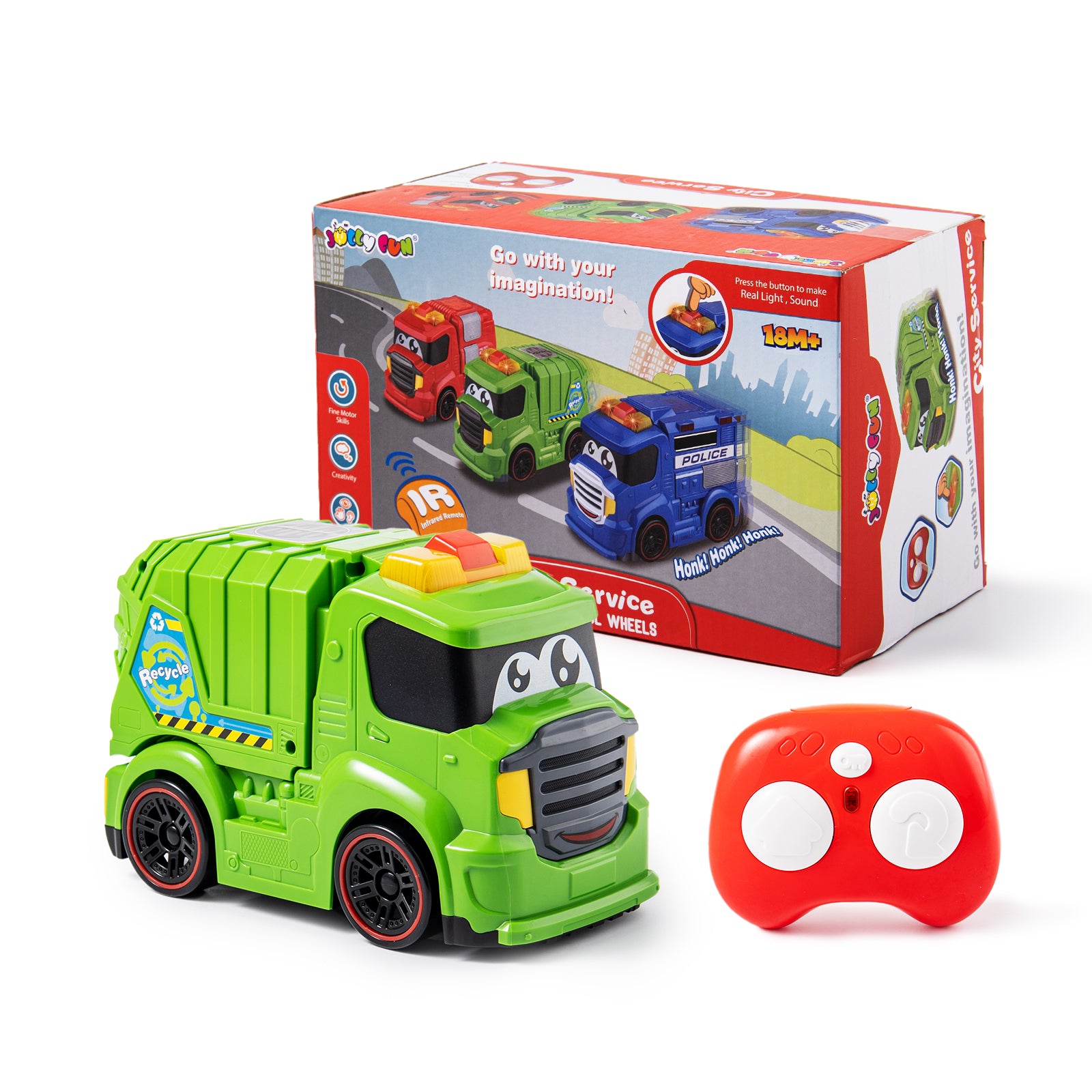  AEROQUEST 2CH I/R Control Garbage Truck with Light and Sound - P&C Toys 