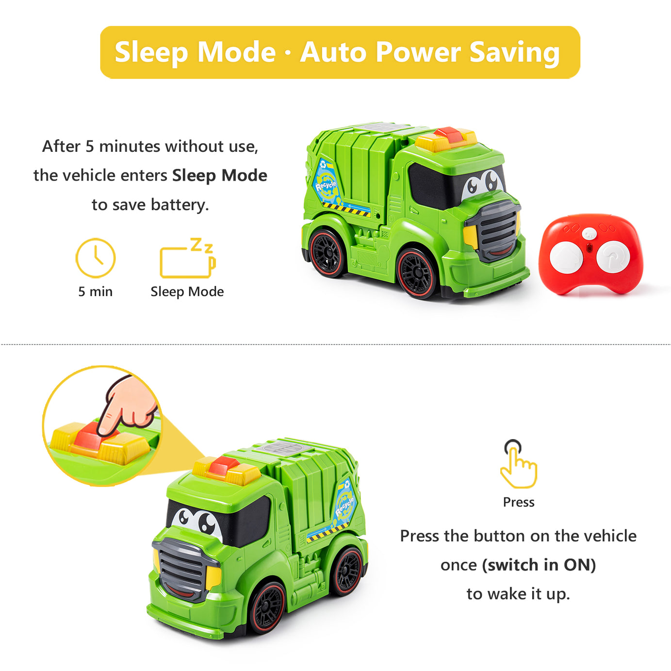  AEROQUEST 2CH I/R Control Garbage Truck with Light and Sound - P&C Toys 