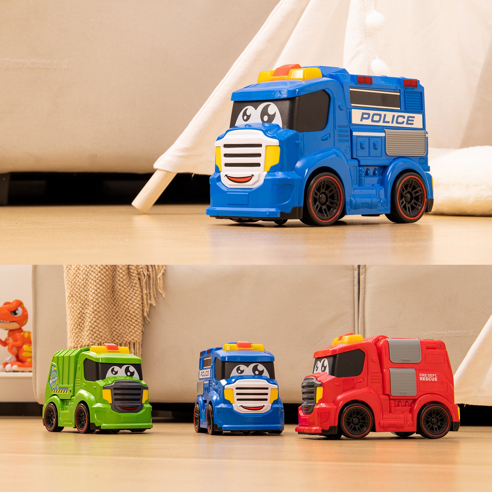  AEROQUEST 2CH I/R Control Police Truck with Light and Sound - P&C Toys 