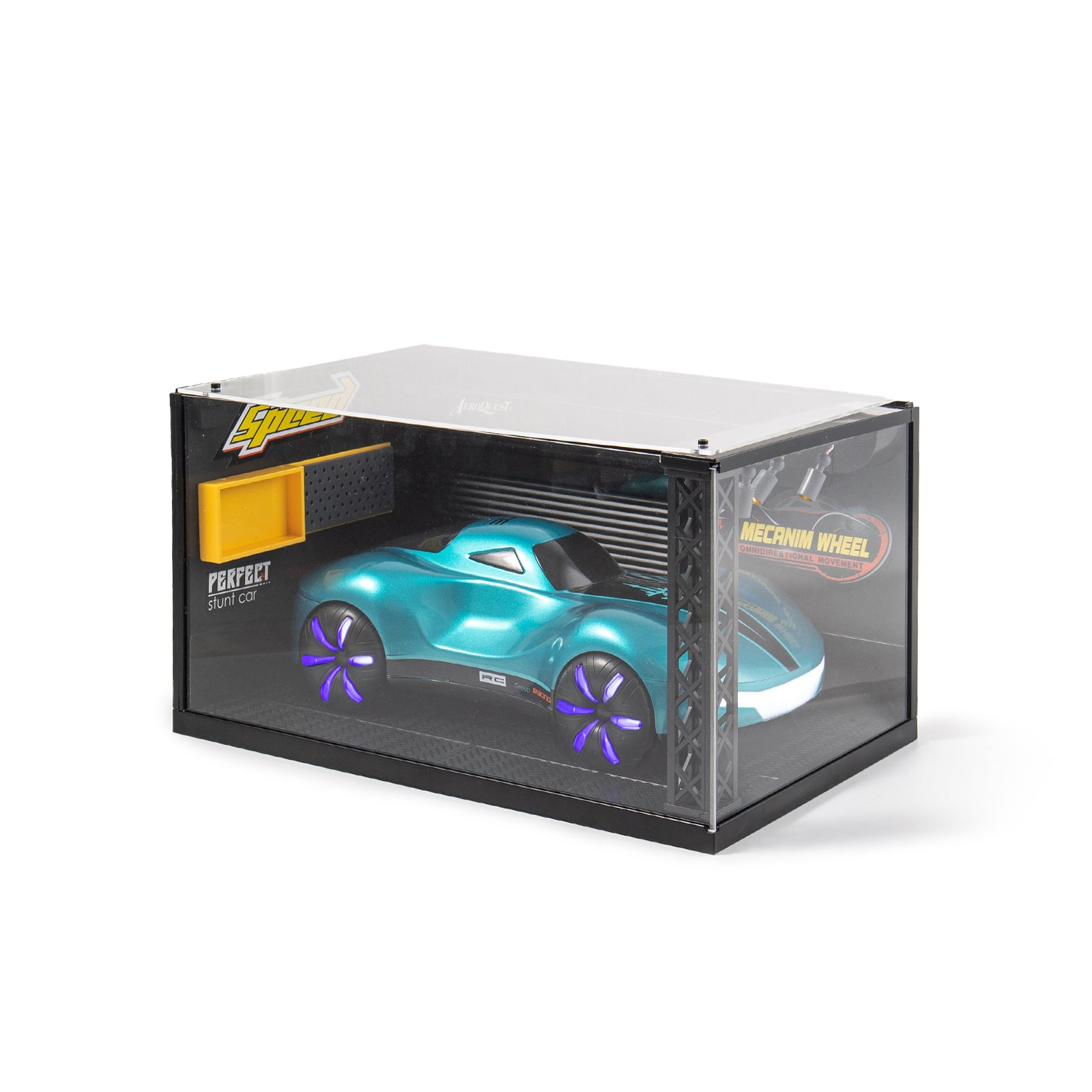  AEROQUEST Meteor Supercar Gesture Sensing R/C Stunt Car with Display Garage - P&C Toys 
