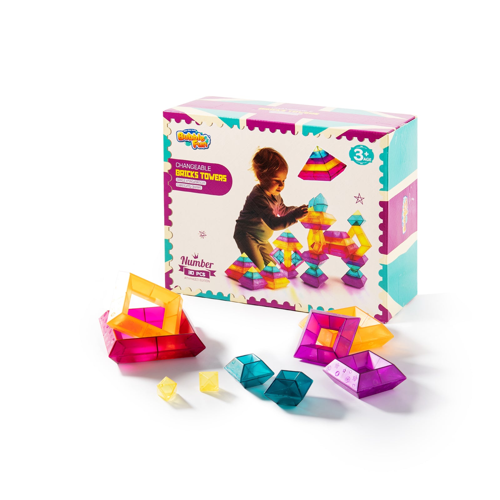  Bubble Fun 30PCS Translucent Building Block Set - P&C Toys 