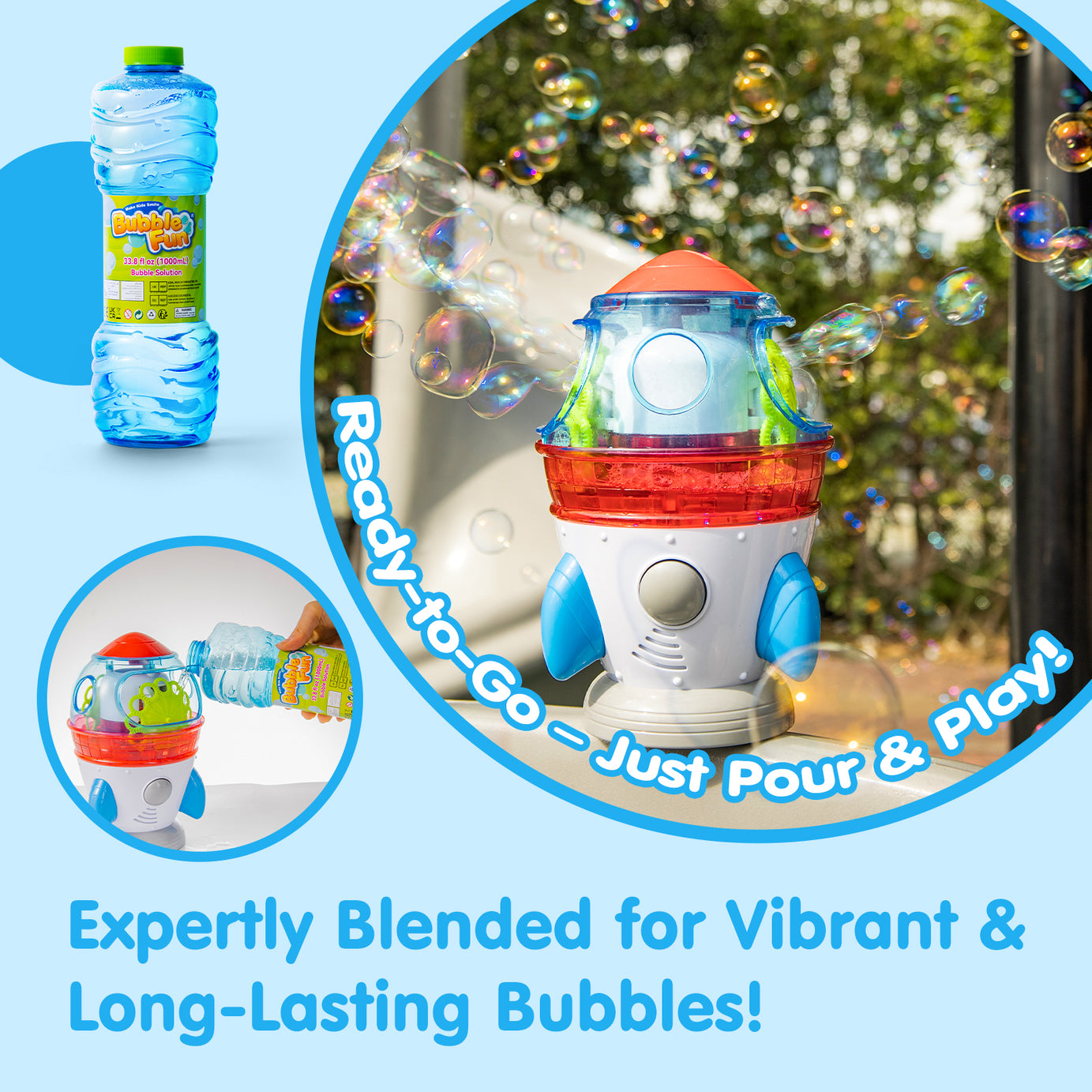 Bubble Fun Bubble Solution 33.8fl oz (1000mL) - P&C Toys 