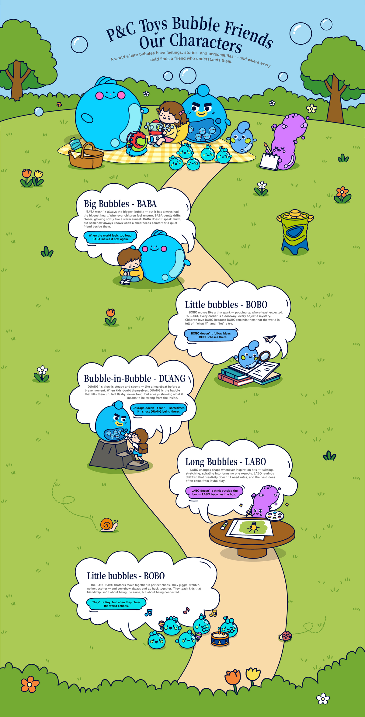 P&C Toys Bubble Friends Our Characters