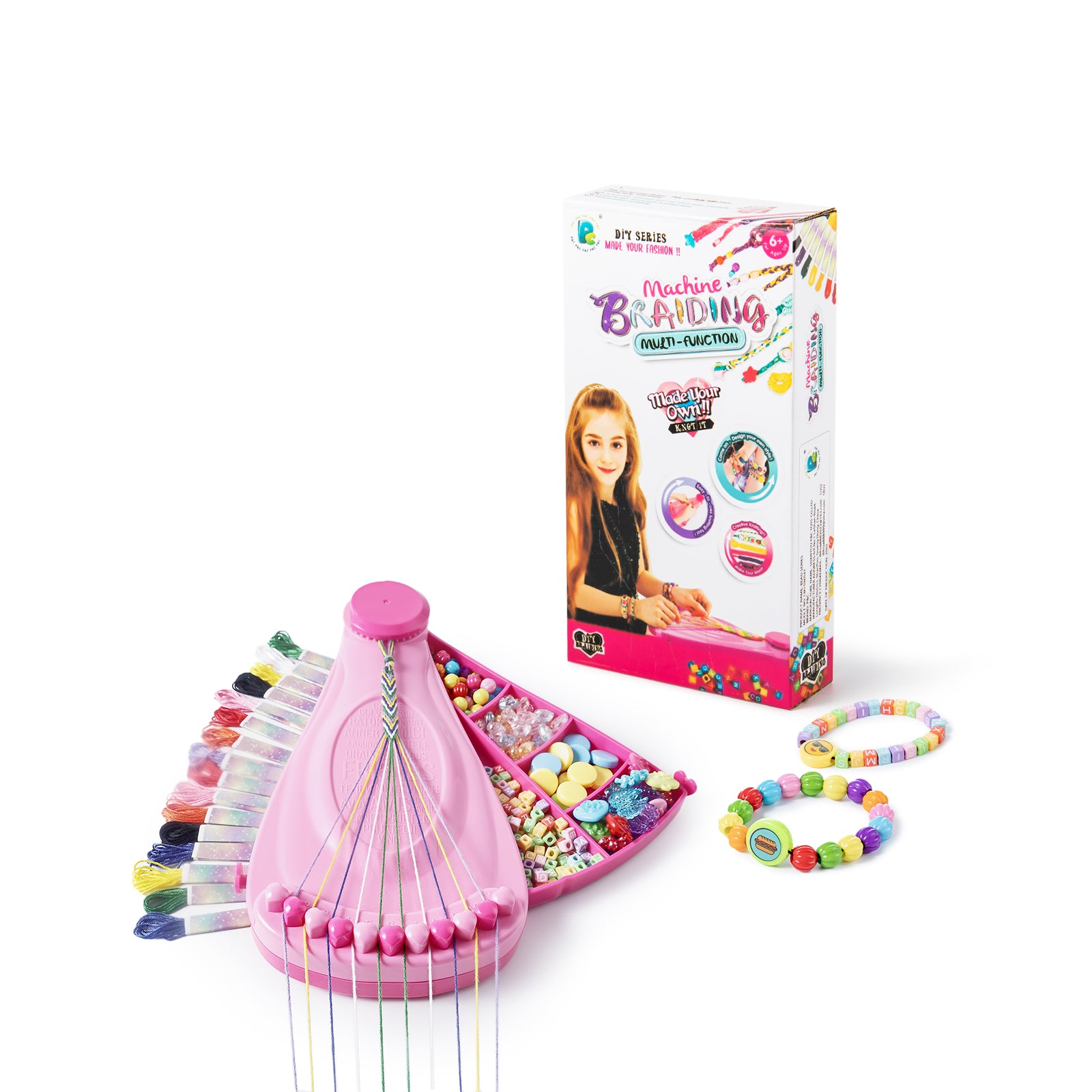  P&C Toys Friendship Bracelet Making Kit - 422 Beads & 20 Threads - P&C Toys 