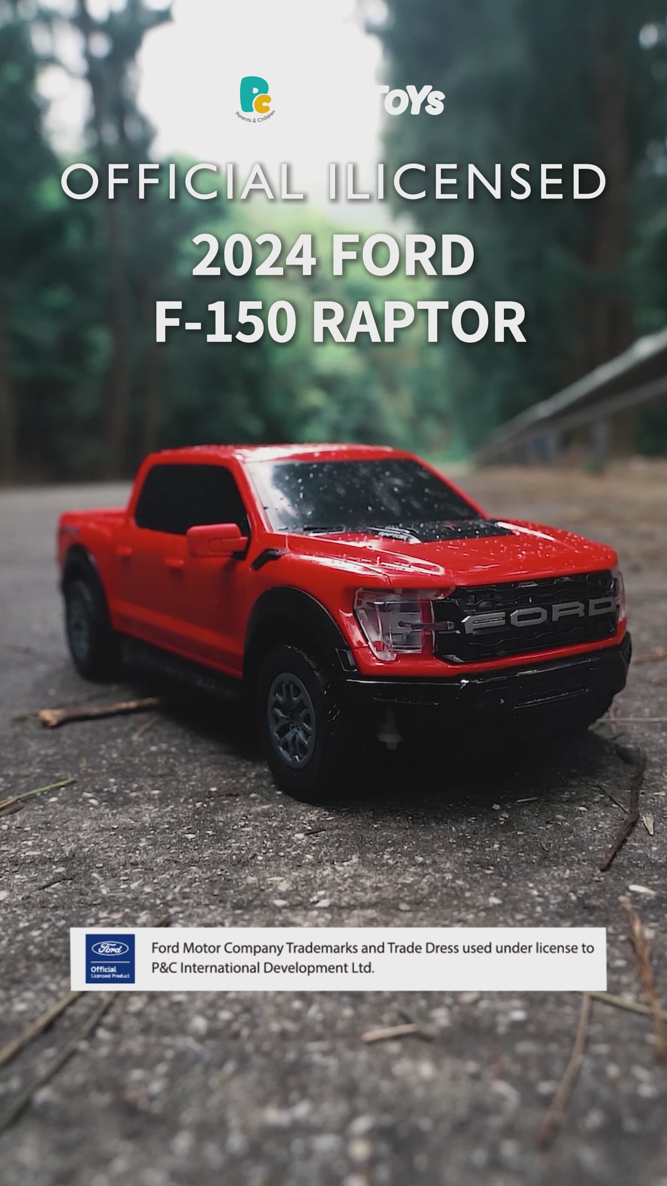 P&C TOYS 1:16 2.4GHz R/C Officially Licensed 2024 Ford F-150 Raptor