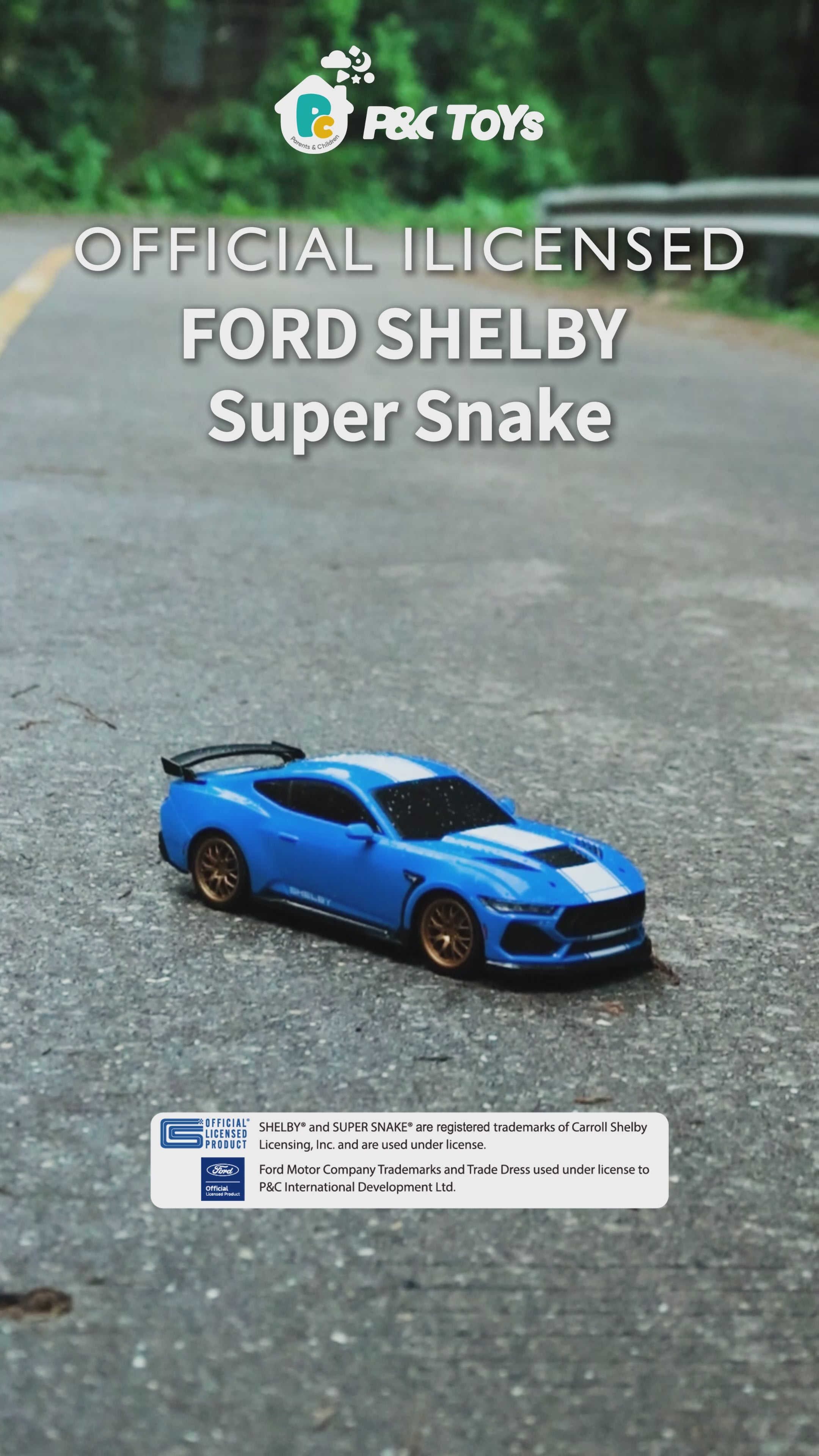 P&C TOYS 1:16 2.4GHz R/C Officially Licensed Ford Shelby Super Snake